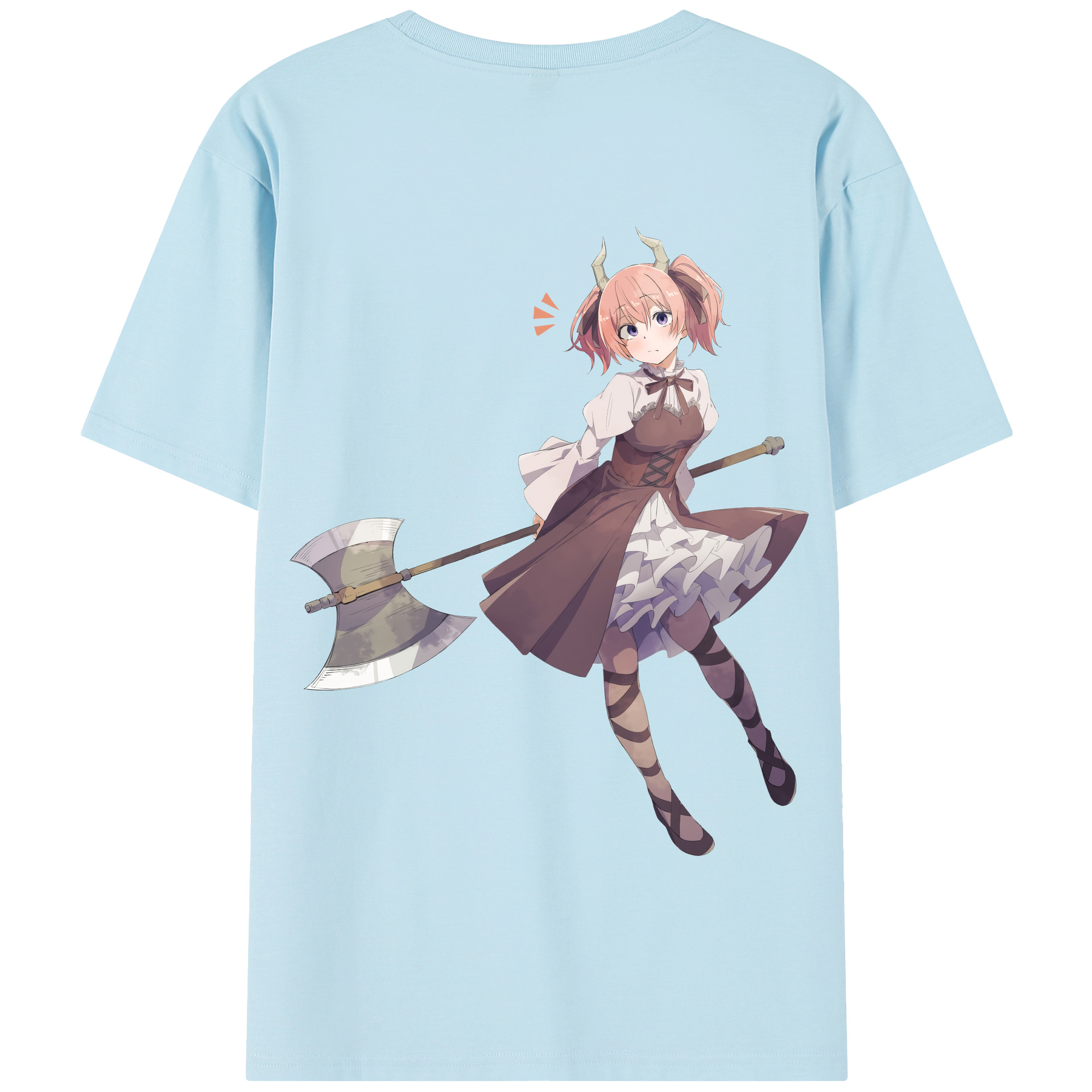（画像用） 葬送のフリーレン Frieren 綿100％半袖Tシャツ（背面プリント）